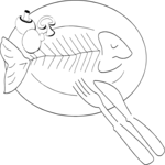 Fish Plate 1 Clip Art