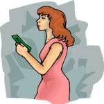 Woman Holding Money 2 Clip Art