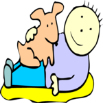 Dog & Kid 13 Clip Art