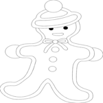 Ginger Bread Boy 01 Clip Art