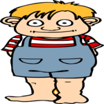 Boy in Overalls 1 Clip Art