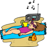 Sunbathing 26 Clip Art