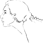 Profile - Female 01 Clip Art