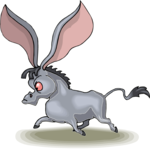 Donkey - Big Ears Clip Art