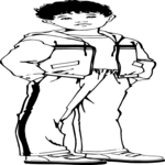 Boy Standing 03 Clip Art