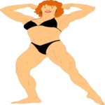 Body Builder - Female 1 Clip Art