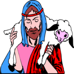 Jesus with Lamb Clip Art