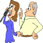 Boss Interrupting Call Clip Art