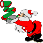 Santa & Telescope Clip Art