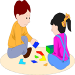 Kids & Puzzle Clip Art