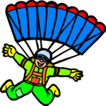 Sky Diving 32 Clip Art