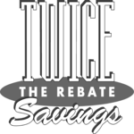Twice the Rebate Savings Clip Art