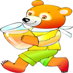 Bear with Honey 2 Clip Art