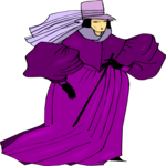 Woman in Victorian Coat Clip Art