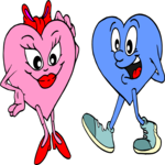 Hearts in Love Clip Art