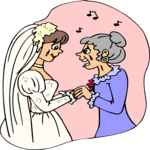 Bride & Mother 3 Clip Art