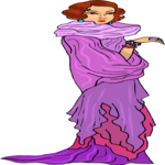 Woman in Nightgown 2 Clip Art