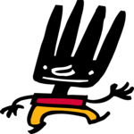 Hand-y Man Dancing Clip Art