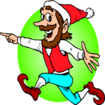 Elf Running 1 Clip Art