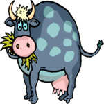 Cow Eating 4 Clip Art