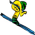 Skier 2 Clip Art