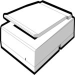 Flat-Bed Scanner 01 Clip Art