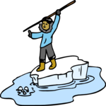 Eskimo with Spear 2 Clip Art