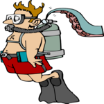 Scuba Diver 41 Clip Art