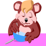 Bear Eating Clip Art