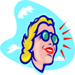Lady in Shades Clip Art