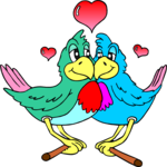 Lovers - Birds 1 Clip Art