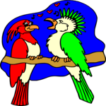 Birds in Love 1 Clip Art