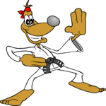 Martial Arts - Dog 1 Clip Art