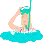 Snorkeler 4 Clip Art