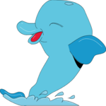 Dolphin - Happy Clip Art