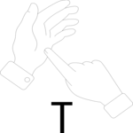 Sign Language T Clip Art