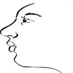 Profile - Female 05 Clip Art