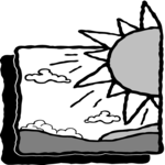 Sun & Clouds Background Clip Art