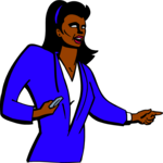 Woman Pointing 1 Clip Art