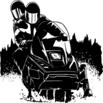 Snowmobiling Couple Clip Art