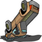 Truck - Upside Down Clip Art