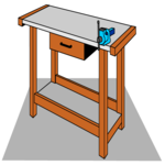 Workbench & Vice Clip Art