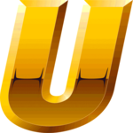 Gold  Italic U Clip Art