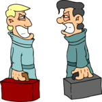 Businessmen Rivals Clip Art