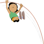 T & F - Pole Vaulter 07 Clip Art