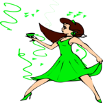 Celebrating - Woman Clip Art