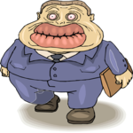 Businessman - Big Lips Clip Art