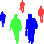 People Walking 1 Clip Art