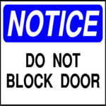 Don't Block Door Clip Art