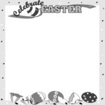 Celebrate Easter Frame Clip Art